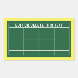 Tennis Theme Rectangular Sticker