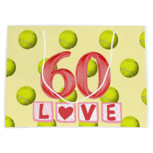 Tennis themed 60th Birthday  Large Gift Bag