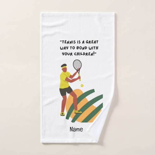 Tennis Themed for coach Hand Towel (Hand Towel)
