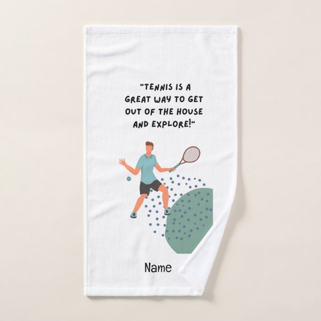 Tennis Themed for coach Hand Towel (Hand Towel)