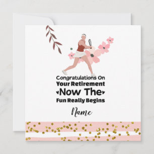 Tennis themed for Retirement  to Tennis Player  Ca Card