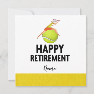 Tennis themed for Retirement  to Tennis Player  Card