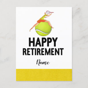 Tennis themed for Retirement  to Tennis Player Postcard