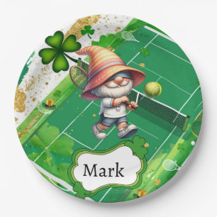 Tennis themed for St. Patrick's Day  Paper Plate