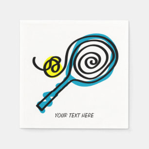 Tennis themed napkins for home or club party