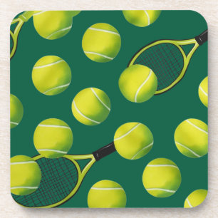 Tennis Themed with ball and racket Coaster