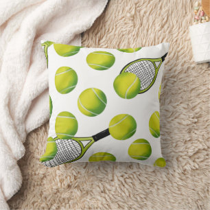 Tennis Themed with ball and racket  Cushion