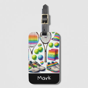 Tennis themed with name for The Pride Luggage Tag