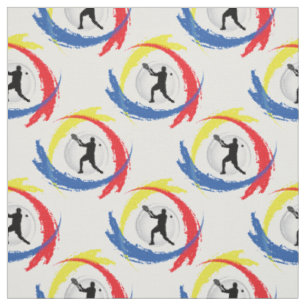 Tennis Tricolor Sport Emblem (Male Version) Fabric
