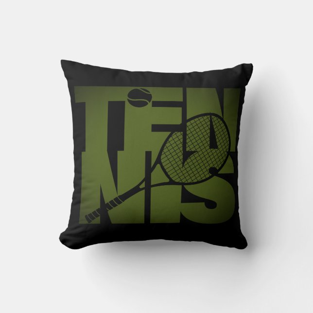 Tennis Typography Cushion (Front)