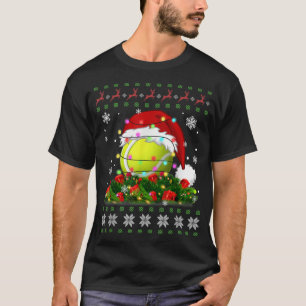 Tennis Ugly Sweater Christmas Pajama Lights Sport