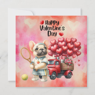 TENNIS Valentine's Day to Player with Love Holiday Card