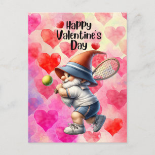 TENNIS Valentine's Day to Player with Love Holiday Postcard