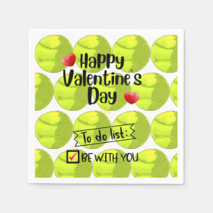 TENNIS Valentine's Day to Player with Love     Napkin