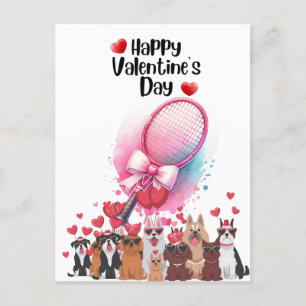 TENNIS Valentine's Day to Player with Love     Postcard