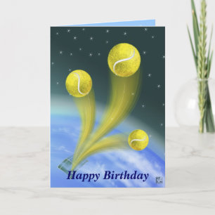 Tennis Victory Happy Birthday Card