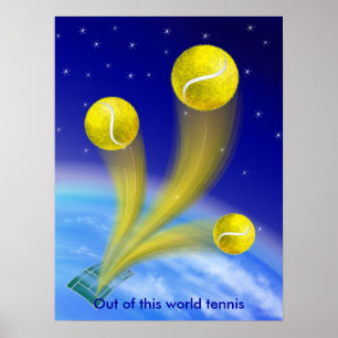 Tennis Victory, personalised Poster