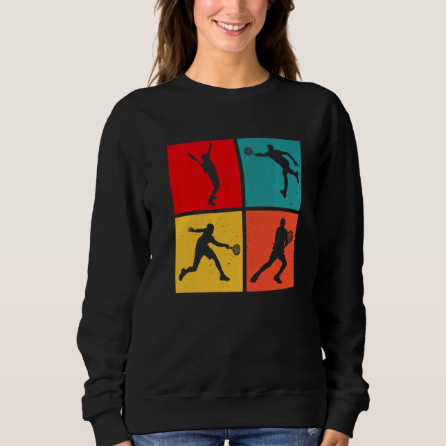 Tennis Vintage Retro Premium Sweatshirt (Front)