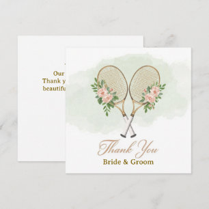 Tennis Wedding Thank You Card 