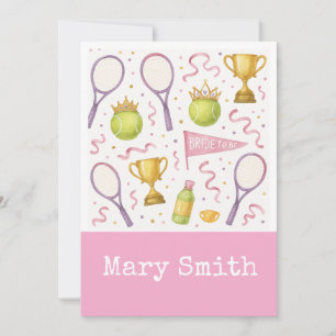 Tennis Wedding theme for Bachelorette Bridal Bride Invitation