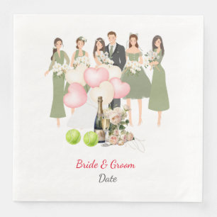 Tennis Wedding themed Napkin