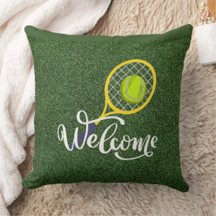 Tennis Welcome Home for Tennis Player Cushion