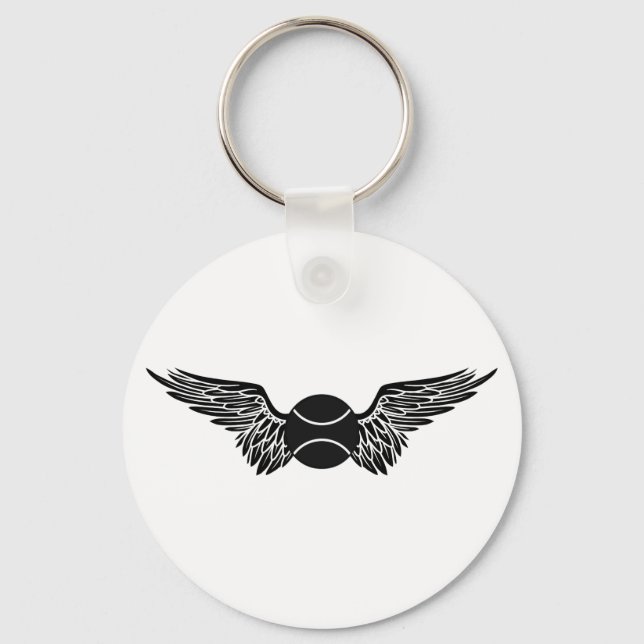 tennis. winged. key ring (Front)