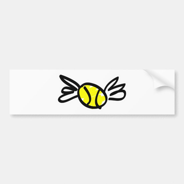 tennis-wings bumper sticker (Front)