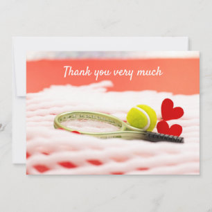 Tennis with racket  thank you very much player