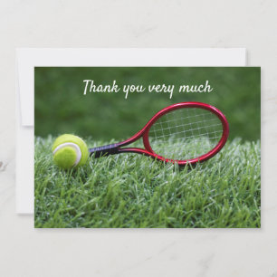 Tennis with racket  thank you very much player