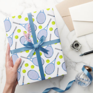 Tennis Wrapping Paper, Racket and Ball Gift Wrap