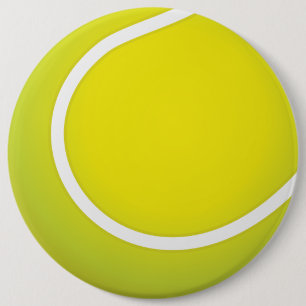 Tennisbal. Tennis is een balsport via racket. 6 Cm Round Badge
