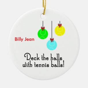 TennisChick Deck Personalised Ornament