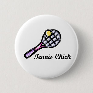 TennisChick Logo 6 Cm Round Badge