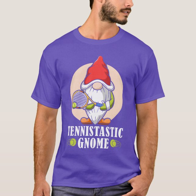 Tennistastic Gnome Racket Sports Christmasennis fr T-Shirt (Front)