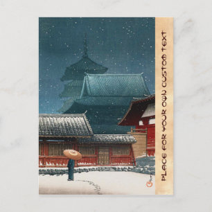 Tennô-ji Temple in Osaka hasui kawase shin hanga Postcard