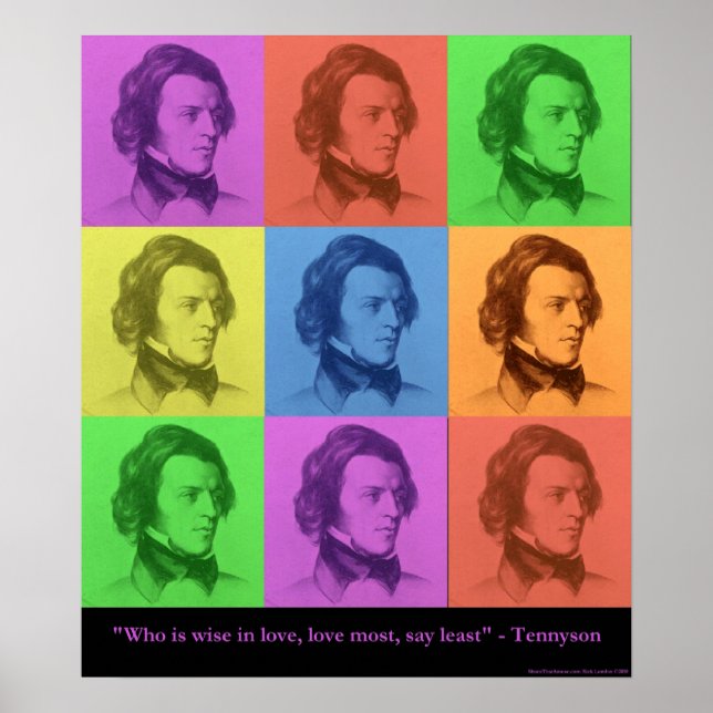 Tennyson "Love Is Long" Pop Art Canvas Print (Front)