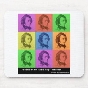Tennyson "Love Is Long" Quote PopArt Gifts & Tees Mouse Pad
