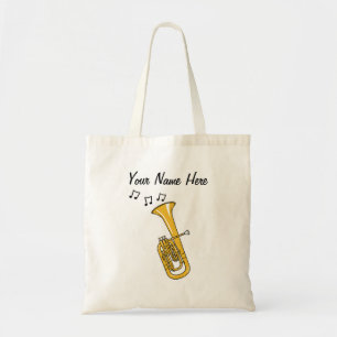 Tenor Horn Custom Tote Bag Brass Musician Gift