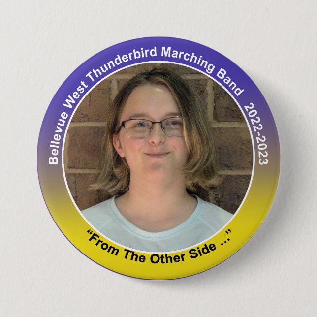 Tenor Sax Zoe 9 7.5 Cm Round Badge (Front)