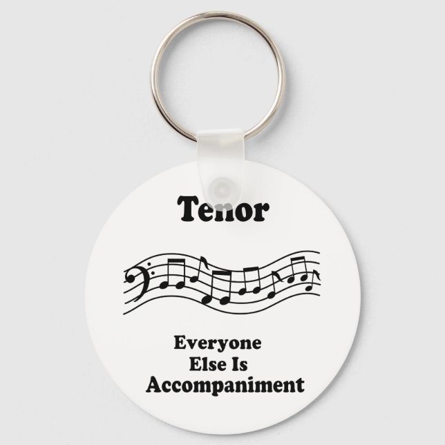 Tenor Singer Gift Key Ring (Front)
