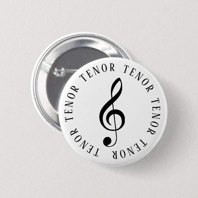 Tenor Singer Treble Clef Button (Front & Back)