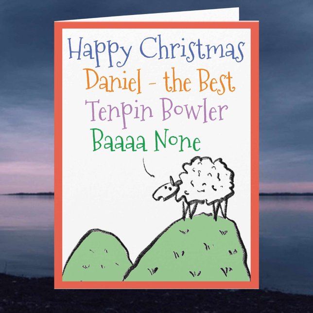 Tenpin Bowler Happy Christmas Card (Creator Uploaded)