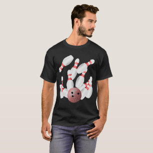 Tenpin bowling Pins and Bowling Ball T-Shirt