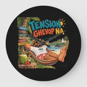 Tension Ghevop Na — Life's Better in Goa Large Clock