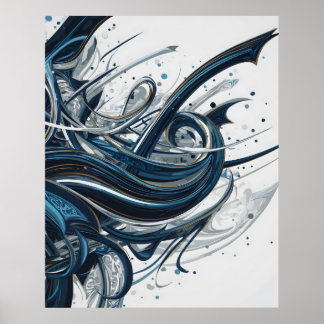 Tension Lines in Quiet Space Poster