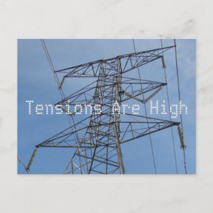 Tensions Are High Humour Postcard