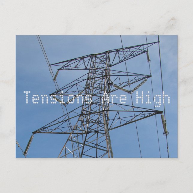 Tensions Are High Humour Postcard (Front)