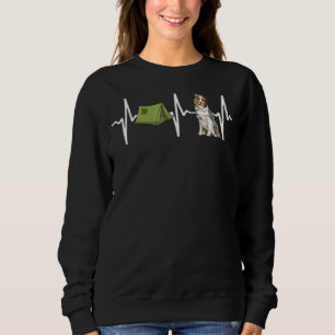 Tent Camping Australian Shepherd Heartbeat Dog Sweatshirt