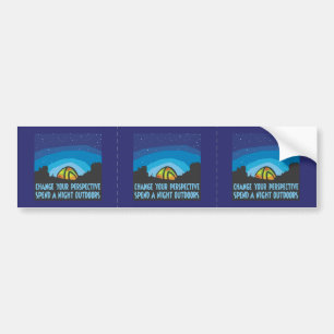 Tent Camping Bumper Sticker